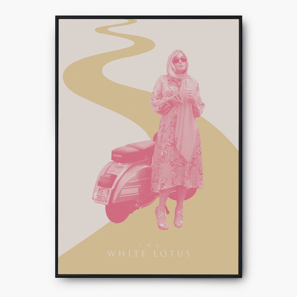 White Lotus Jennifer Coolidge Print Poster, TV Show Art, Décoration murale, Art mural