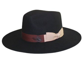 Highland Onyx Fedora Hat || Sophisticated Fedora || Fedora Hat ||  Wide Brim Fedora || Fedora for Women || Alpha Fashionista
