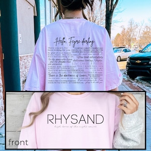 Rhysand Merch ACOTAR Merch A Court Of Thorns And Roses Merch Velaris ACOTAR Shirt Sarah J Maas Merch ACOTAR Valkyrie Shirt Feyre Sjm Merch
