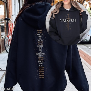 Valkyrie Sweatshirt Valkyrie ACOTAR ACOMAF Valkyrie Sweatshirt ACOTAR Valkyrie Valkeryie Acotar Valkyrie Book Tees Valkyrie In Training