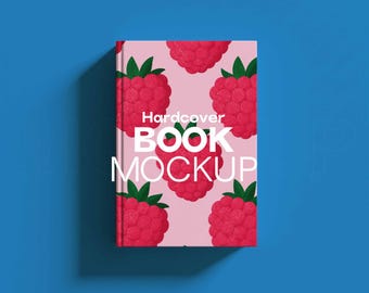 Hardcover boekmodel PSD | Flatlay boekomslagmodel, 6 x 9 hardcover boek, planneromslag, tijdschriftsjabloon voor schrijvers, boekdemo