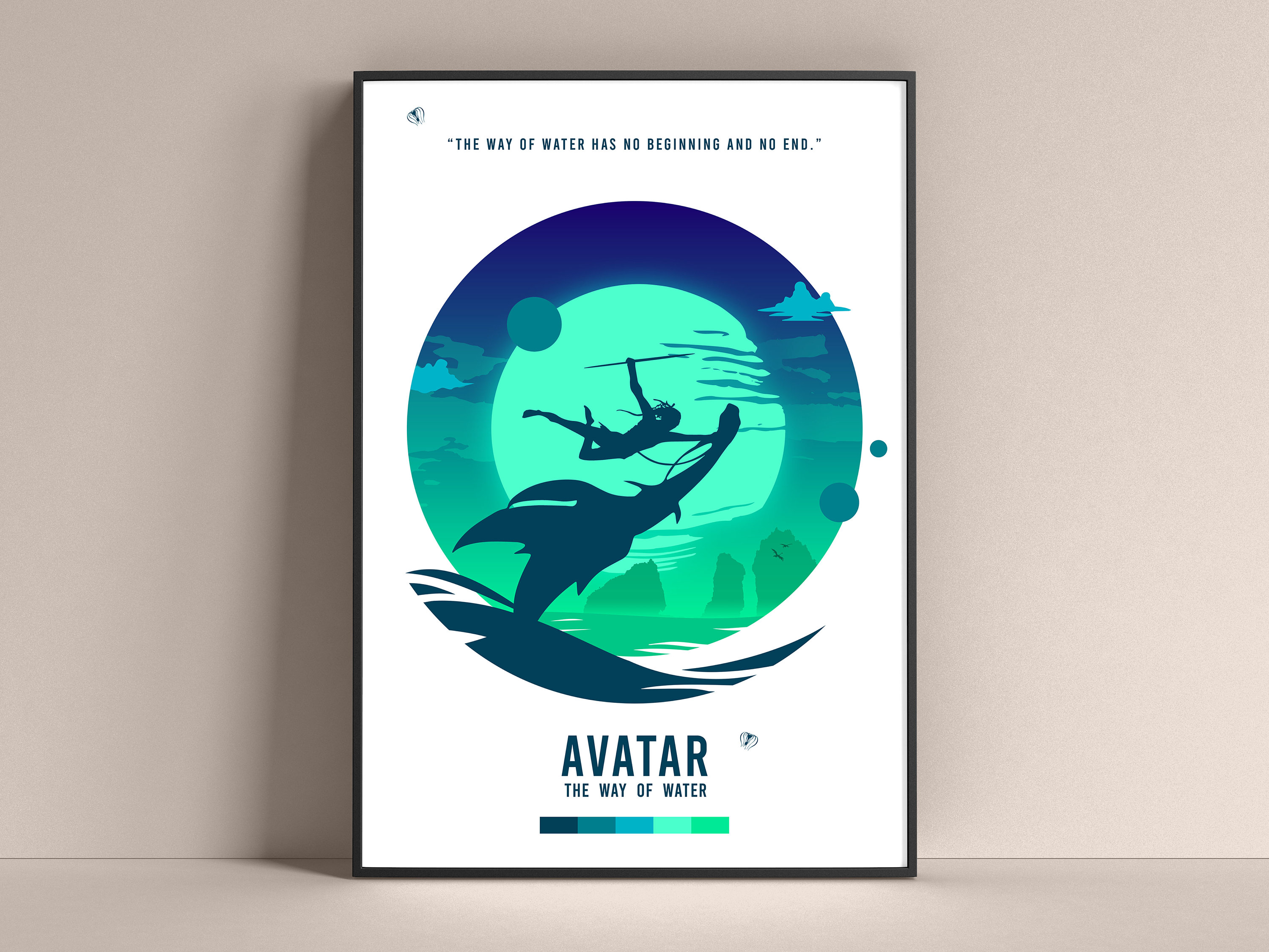 Discover Avatar: The Way of the Water Vertical Poster, Orange and Purple Artwork