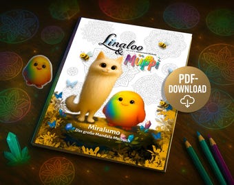Miralumo Mandalas als PDF | Magisches Ausmalbuch für Kinder ab 4 Jahren | Zum Kinderbuch Linaloo&Müppi | Kreativer Download zum Ausdrucken