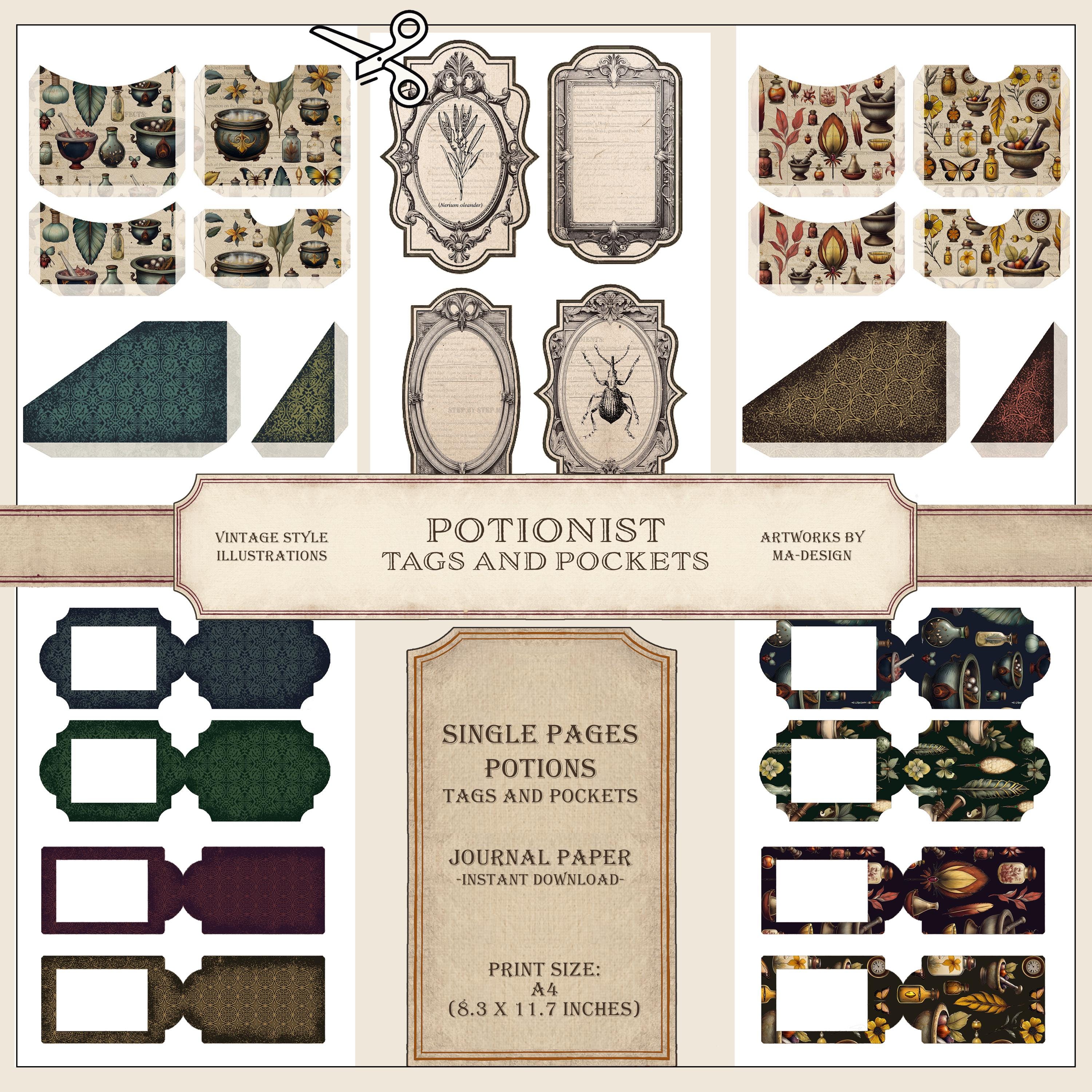 Wizard Journal Ringed WIZARD POTION CLASS Junk Journal Moody Wizard Journal Kit Back to ...
