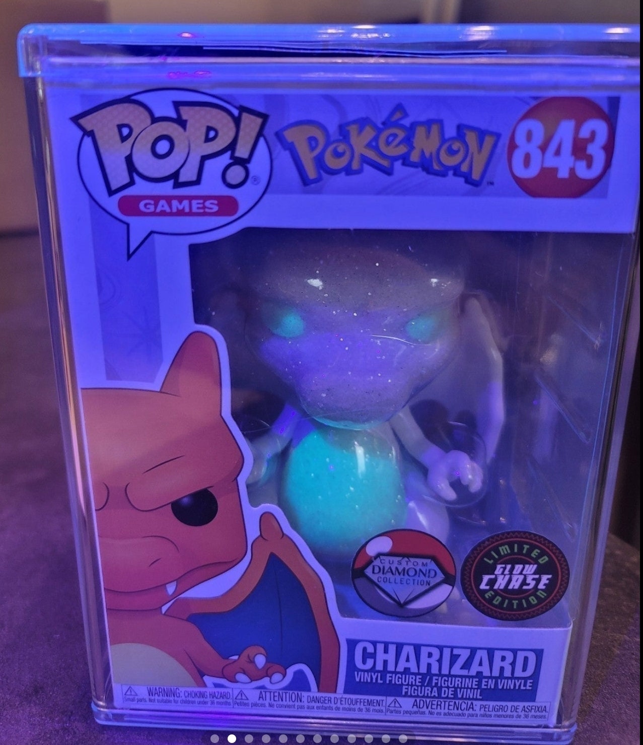 Version CHASE Dracaufeu brillant Pokémon Funko Pop personnalisé