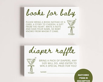 a tini one is on the way books for baby, book request card, baby shower diaper raffle printable template