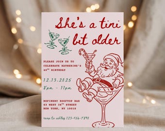 Whimsical Friendsmas 40th Birthday Invitation, Editable Template (Digital Download)