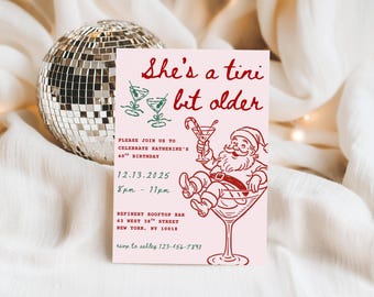 Whimsical Friendsmas 40th Birthday Invitation Template (Digital Download)