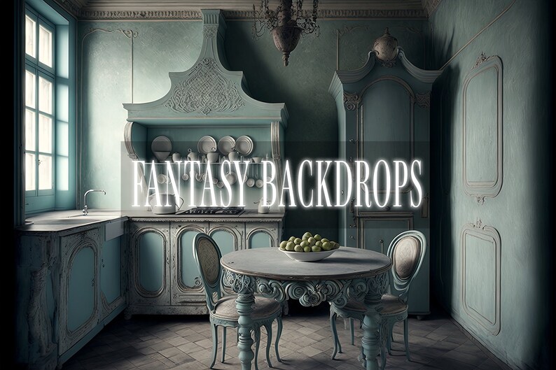 Baroque Kitchens Digital Backdrops, Portrait Backdrop Overlays, Studio ...