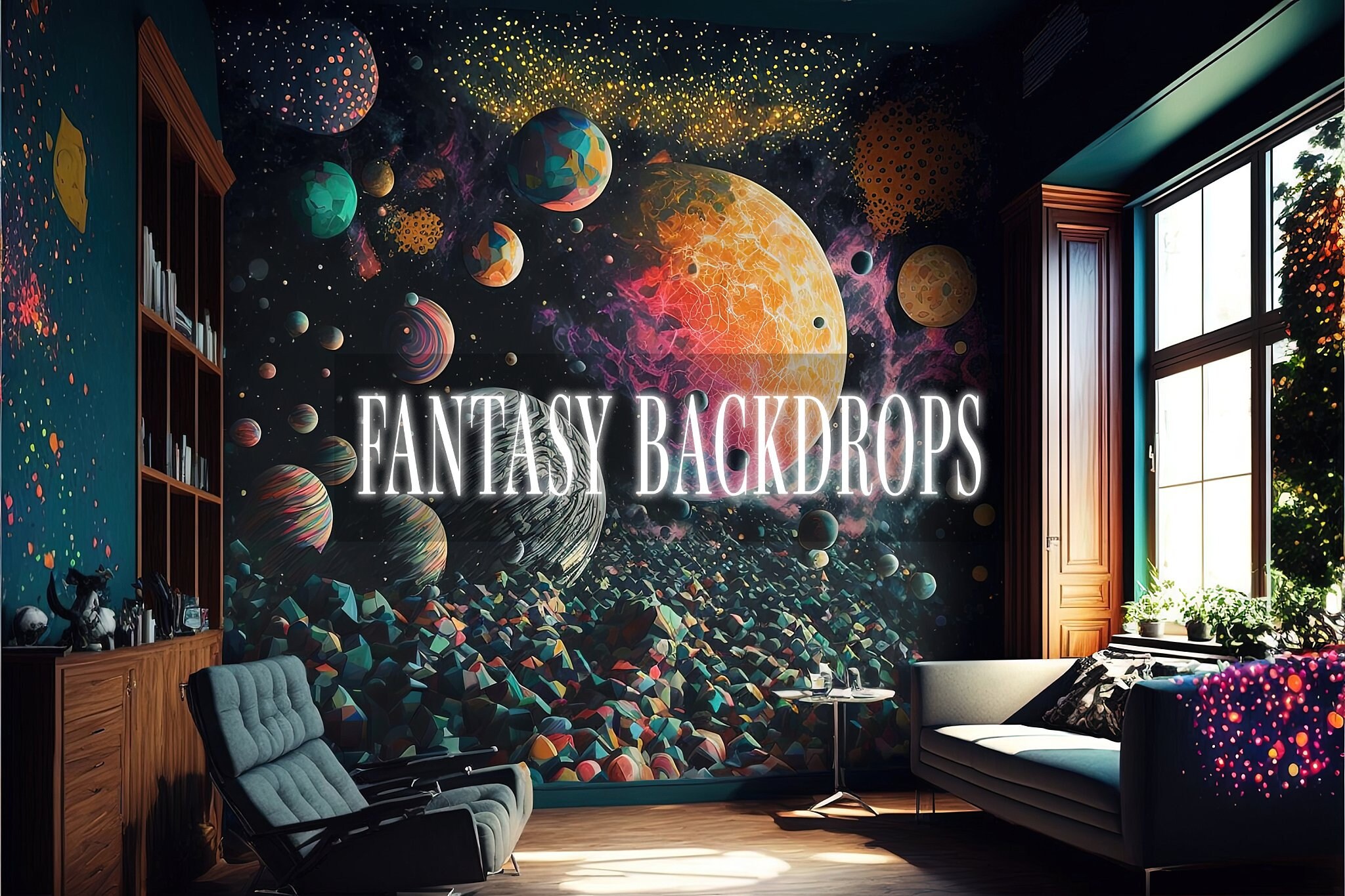 Space Rooms Digital Backdrops, Portrait Backdrop Overlays, Studio ...