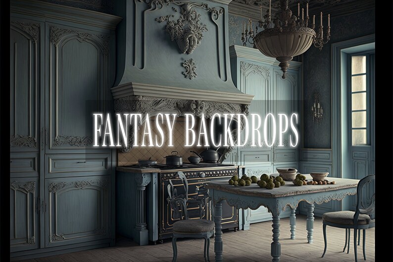 Baroque Kitchens Digital Backdrops, Portrait Backdrop Overlays, Studio ...