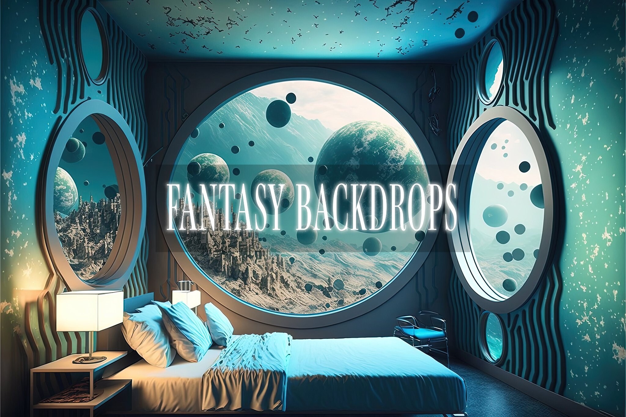 Space Rooms Digital Backdrops, Portrait Backdrop Overlays, Studio ...