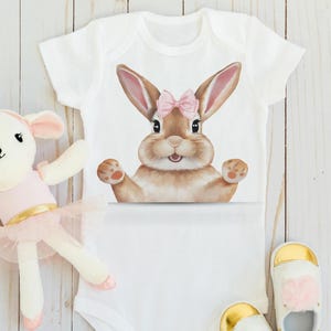Paashaas meisje svg, schattig konijn met strik Clipart, png, jpg, pdf digitale download voor sublimatie, T-shirts, mokken, stickers en kunst aan de muur