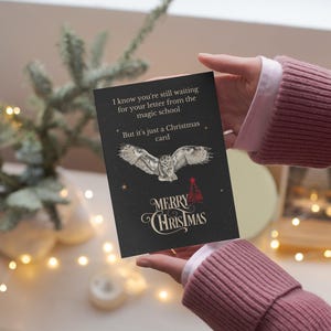 Kerstkaart om digitaal te downloaden en af te drukken, Met een uil, Feestdagen, Voor HP-fan