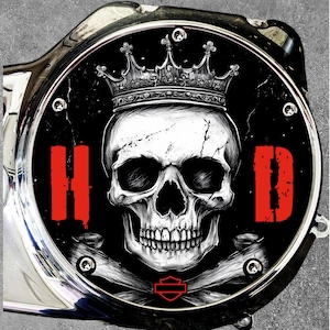 Harley Davidson Derby Cover Unique Custom Design Skull Badass