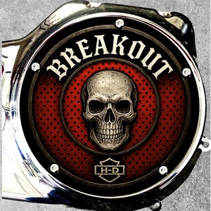 Harley Davidson Derby Cover Unique Custom Design Skull Badass