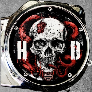 Harley Davidson Derby Cover Unique Custom Design Skull Badass