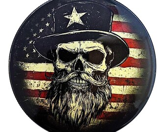 Motorcycle tank cap gas cap Craftride TS11 Skull chrome