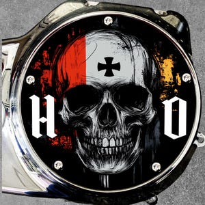 Harley Davidson Derby Cover Unique Custom Design Skull Badass