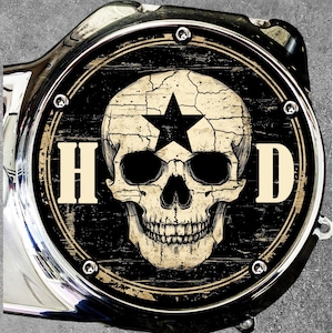 Harley Davidson Derby Cover Unique Custom Design Skull Badass