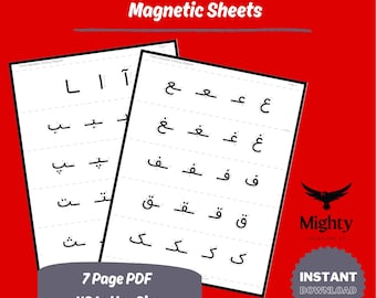 Farsi Persian Alphabet Writing Digital Printable For Magnetic Sheets