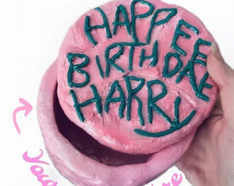 5" Personaliza tu caja de Happee Birthday Harry_ Caja para pastel de Harry Potter_ Caja de arcilla_ Harry Potter_ Feliz cumpleaños Harry_ Happee Birthday Harry