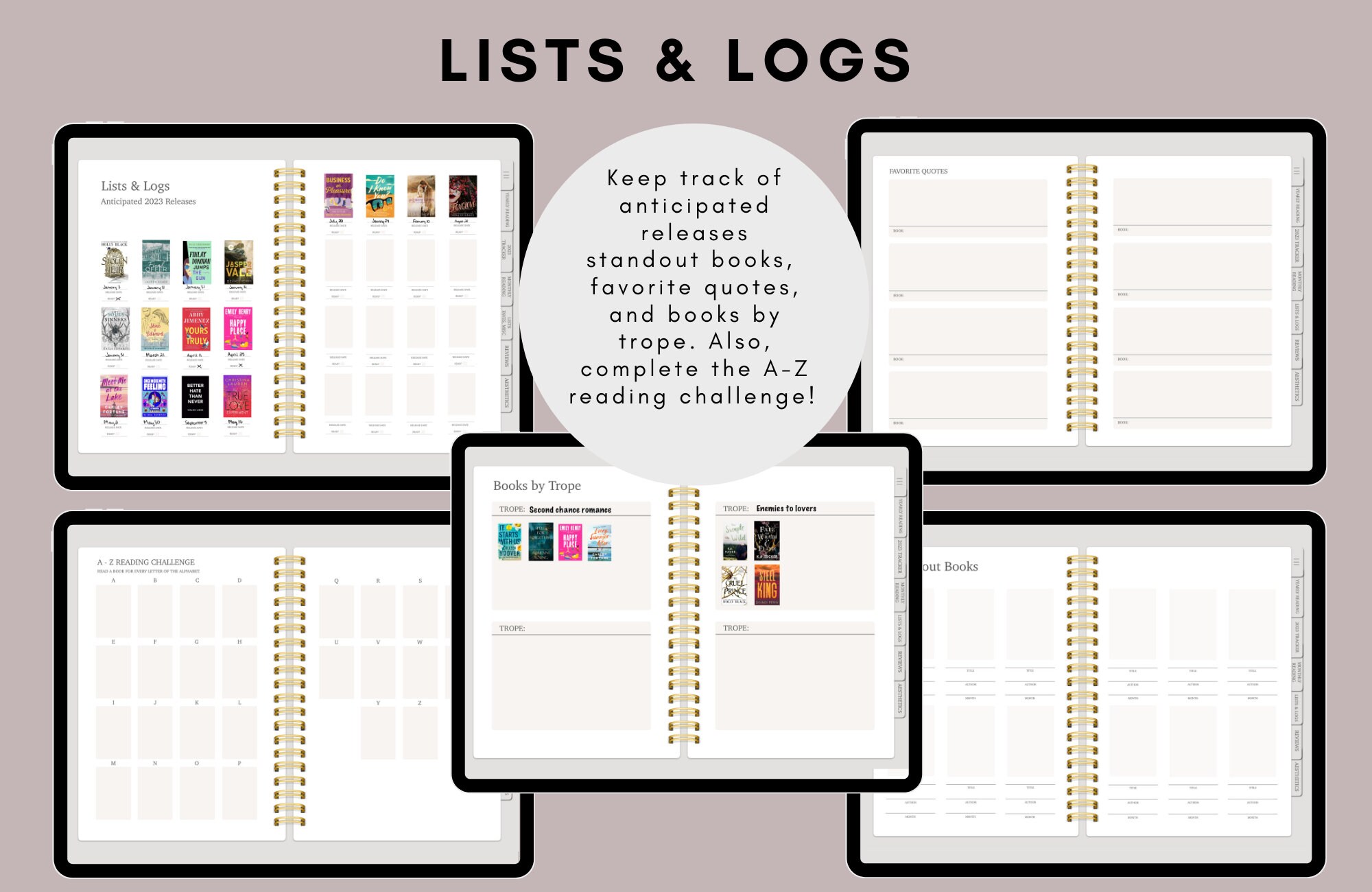 Digital Reading Journal Templates Compatible With Goodnotes Etsy