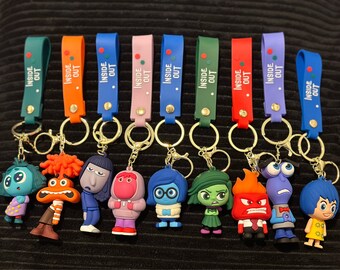 Inside Out Characters Including NEW Anxiety Envy ennui embarrassment Joy anger sadness disgust and Fear Keychains set of 4 5 and 9 Etsy UK