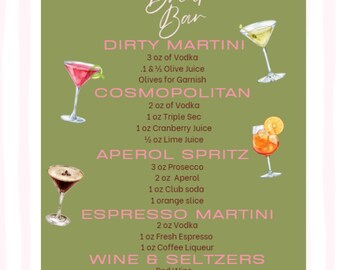 Editable Bachelorette Party Sign Bundle | Drink Menu, Hangover Kit, Room Signs | Custom Canva Template