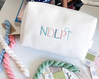 Embroidered Needlepoint Tool Pouch/Bag