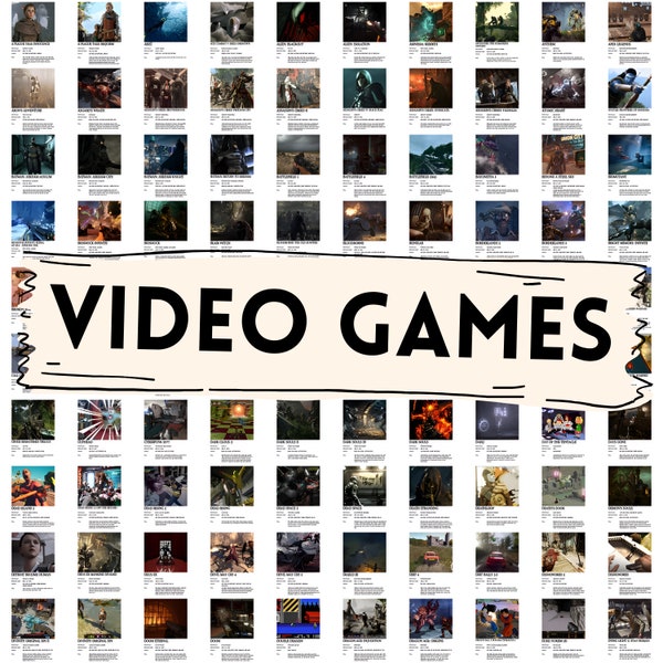 400 Pieces Best Video Games Mini Poster - Minimalist Games Poster, Digital Poster Collage * Digital Download