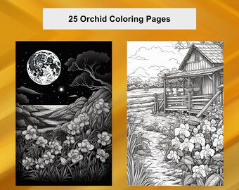 Orchid Coloring Pages: 25 Printable Floral Designs (PDF)