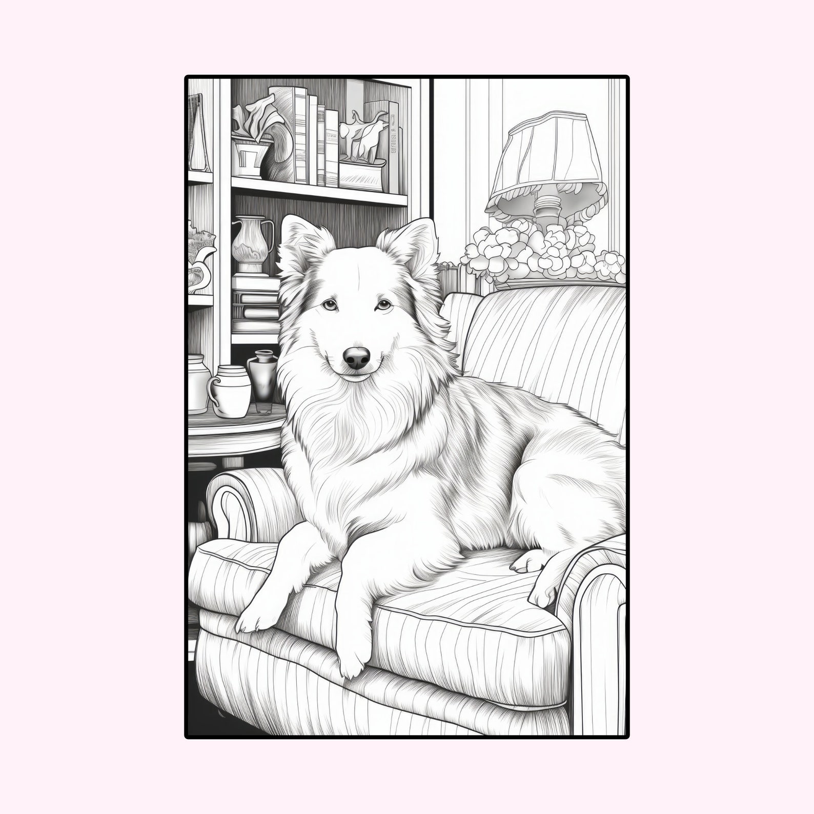 Shetland Sheepdog Coloring Pages: 20 Printable Dog Illustrations (PDF ...