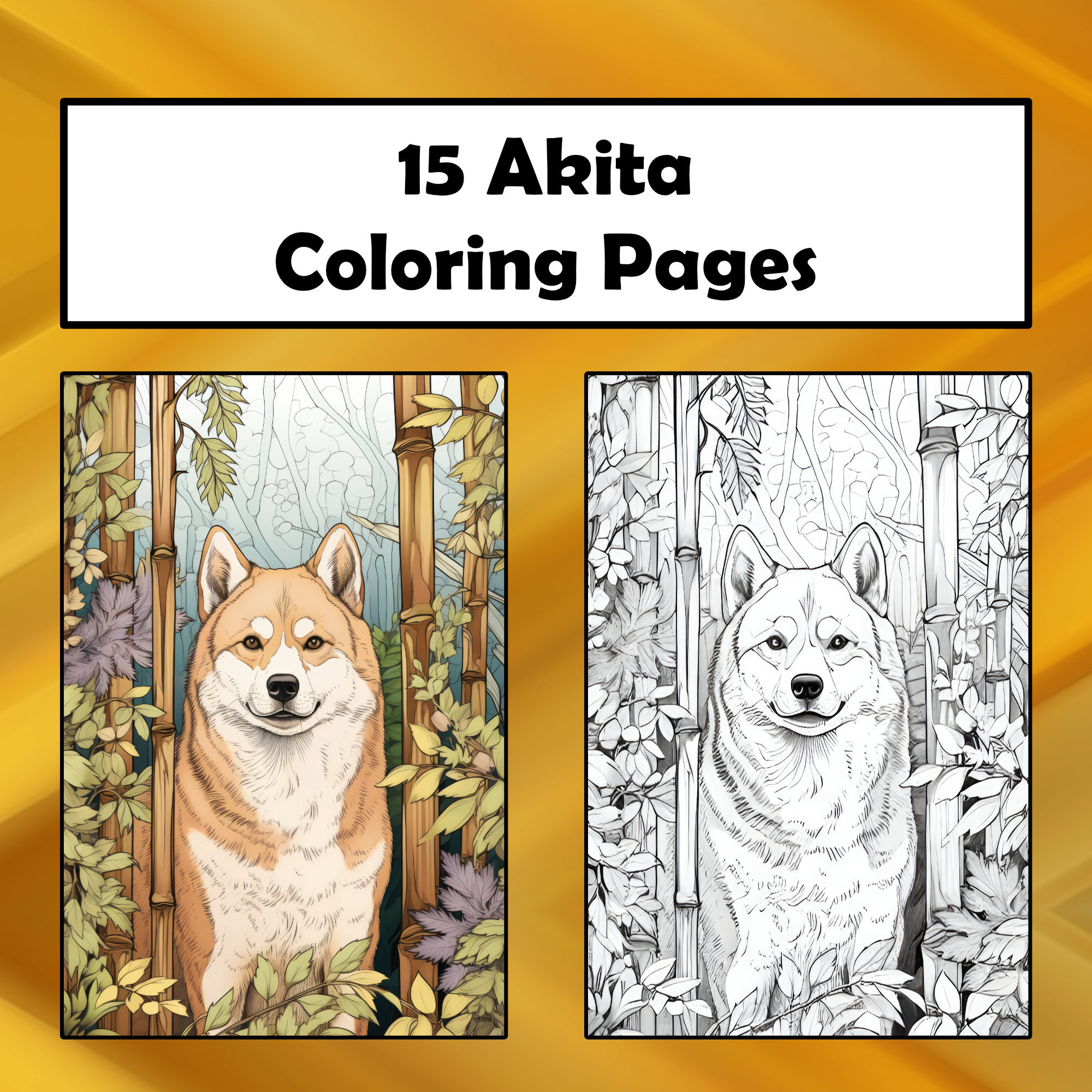15 Akita Coloring Pages, Printable PDF Dog Coloring Pages, Coloring