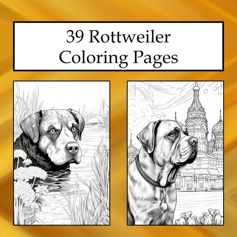 39 Rottweiler Coloring Pages, Printable PDF Dog Coloring Pages