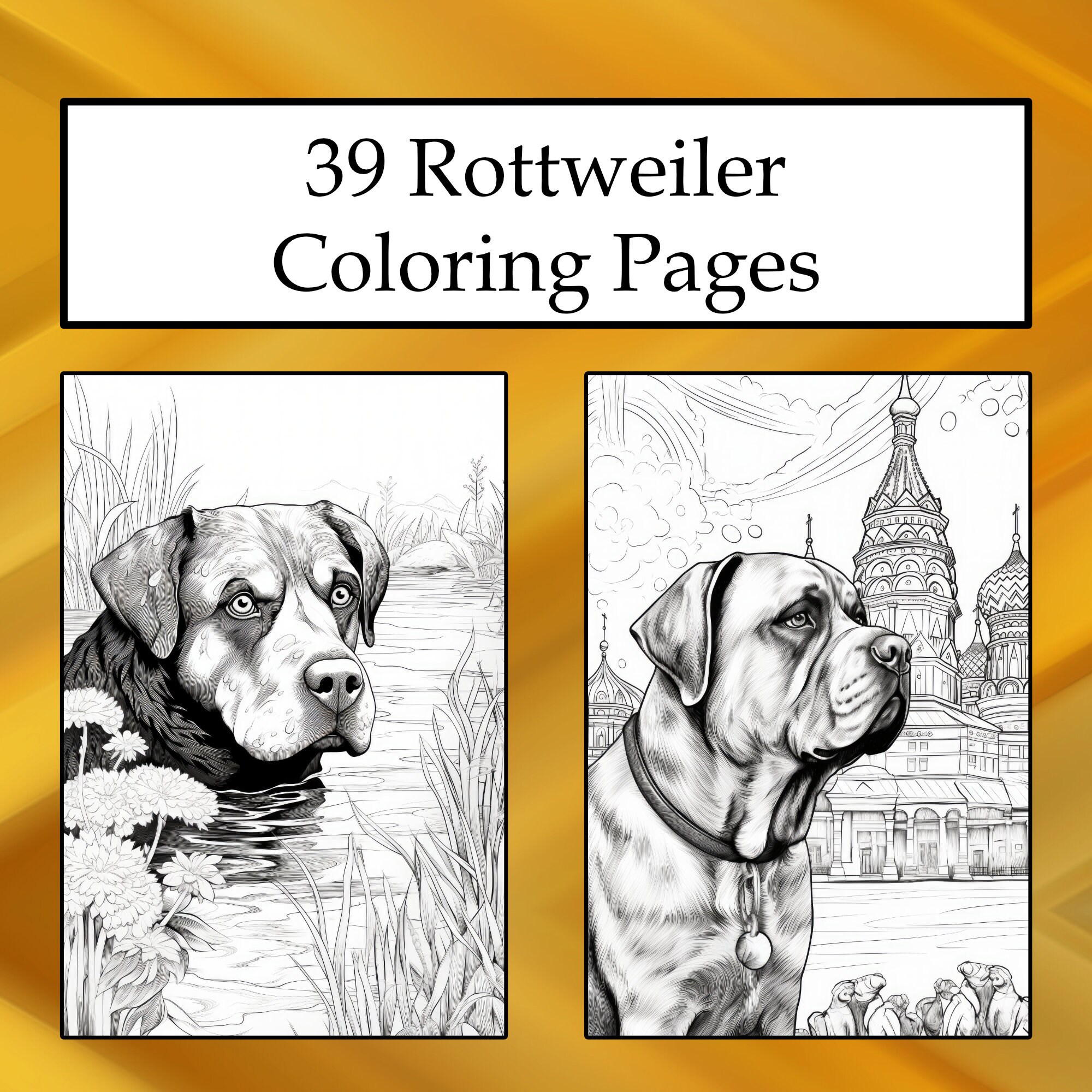 39 Rottweiler Coloring Pages, Printable PDF Dog Coloring Pages ...
