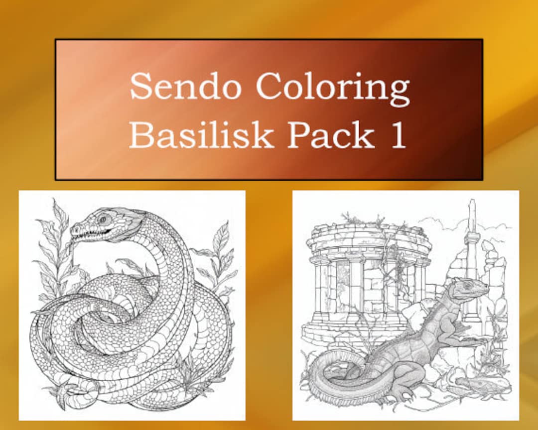 Basilisk Coloring Pages 25 Basilisk Coloring Printable PDF - Etsy