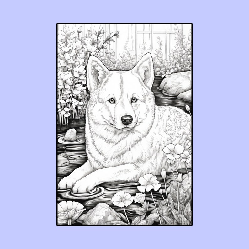 15 Akita Coloring Pages, Printable PDF Dog Coloring Pages, Coloring ...