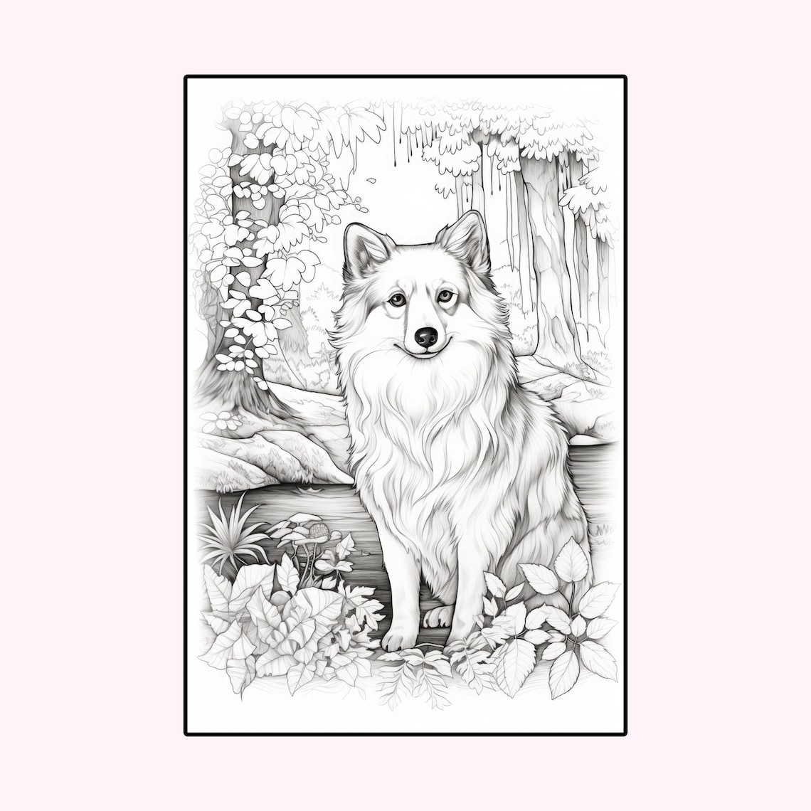 Shetland Sheepdog Coloring Pages: 20 Printable Dog Illustrations (PDF ...