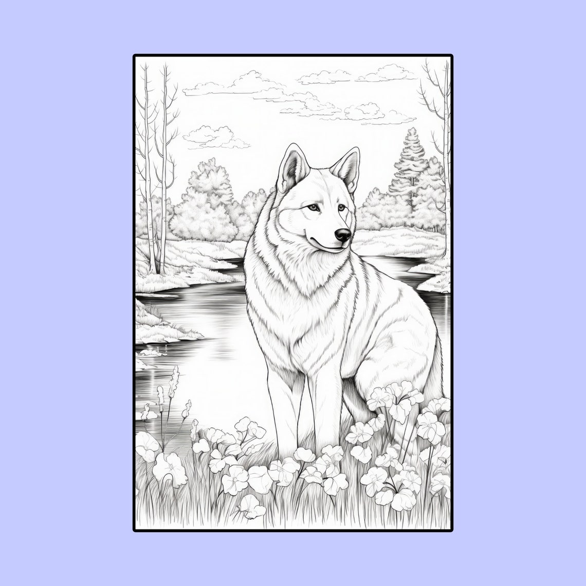 15 Akita Coloring Pages, Printable PDF Dog Coloring Pages, Coloring ...
