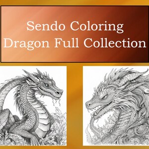125 Dragon Coloring Pages: Sendo Full Collection (PDF Print)