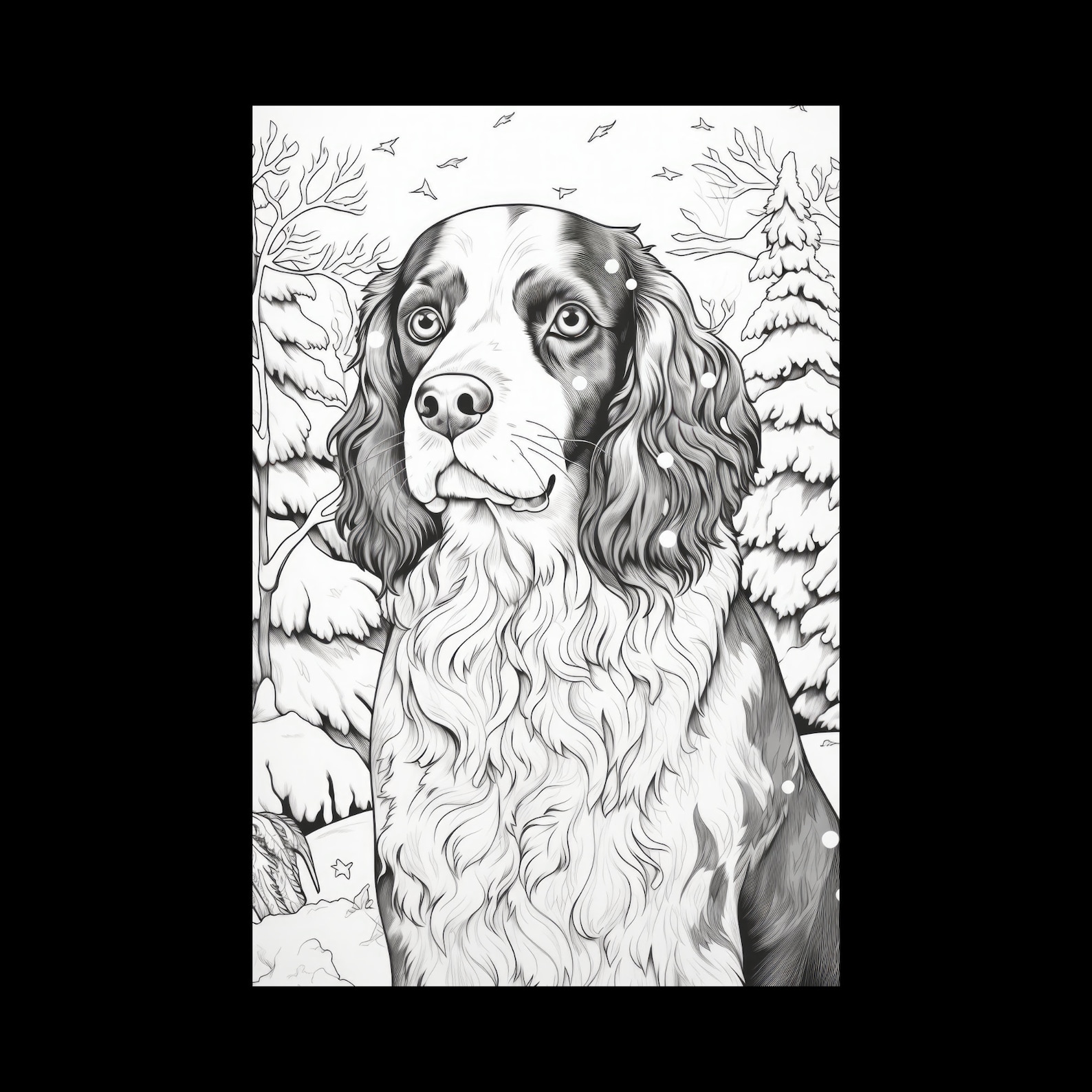English Springer Spaniel Coloring Pages: 33 Dog Illustrations ...
