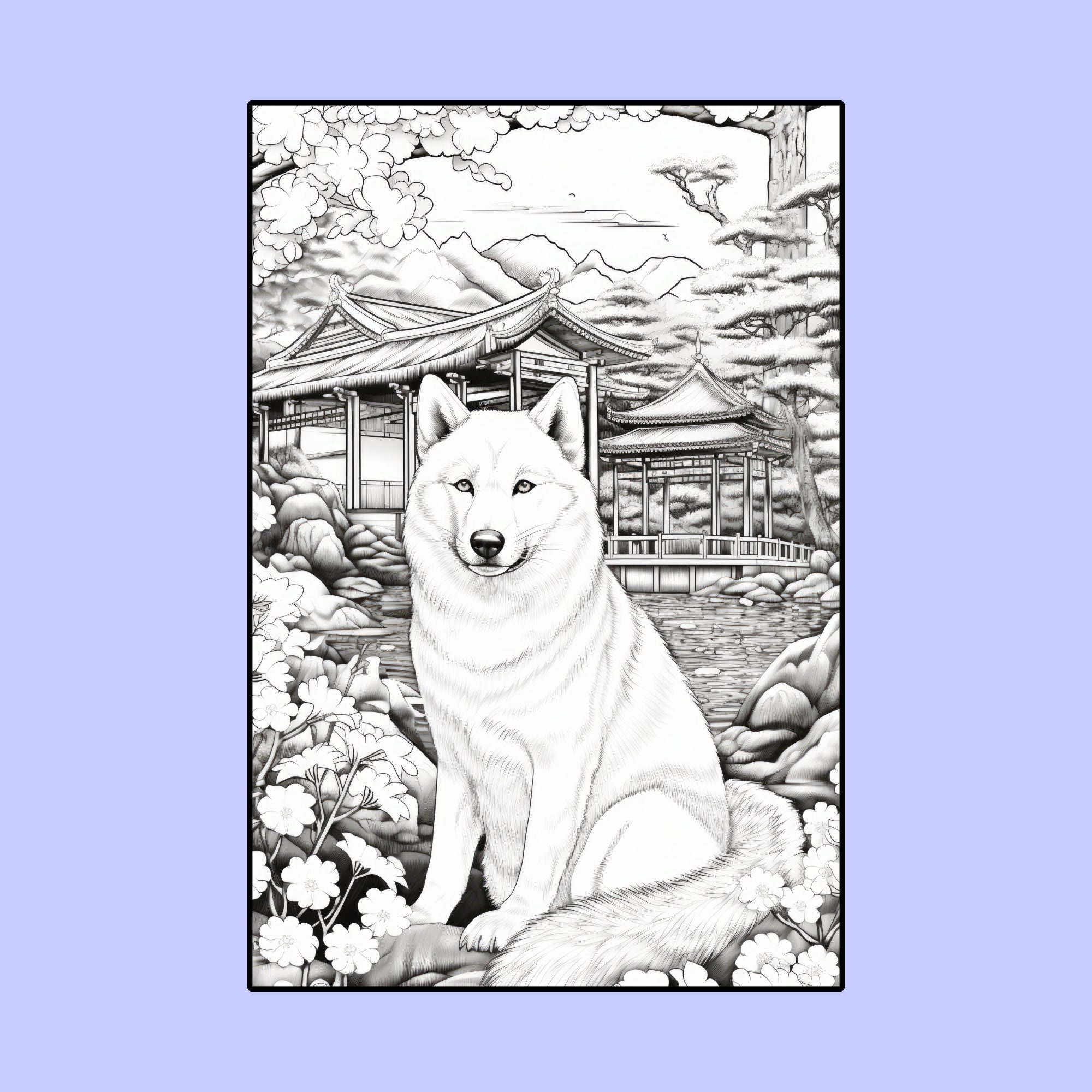 15 Akita Coloring Pages, Printable PDF Dog Coloring Pages, Coloring ...