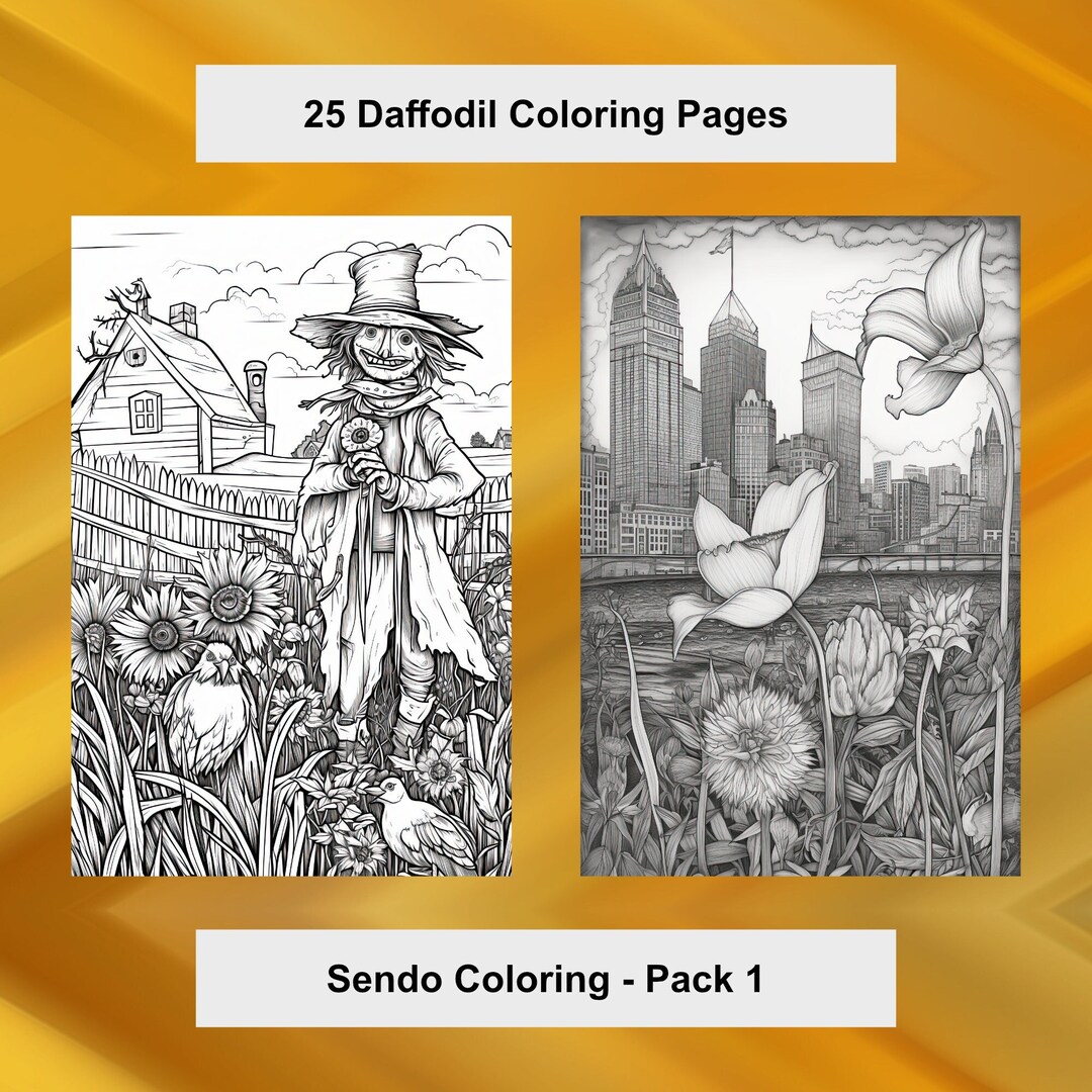 Daffodil Flower Coloring Pages, 25 Daffodil Coloring Printable PDF ...