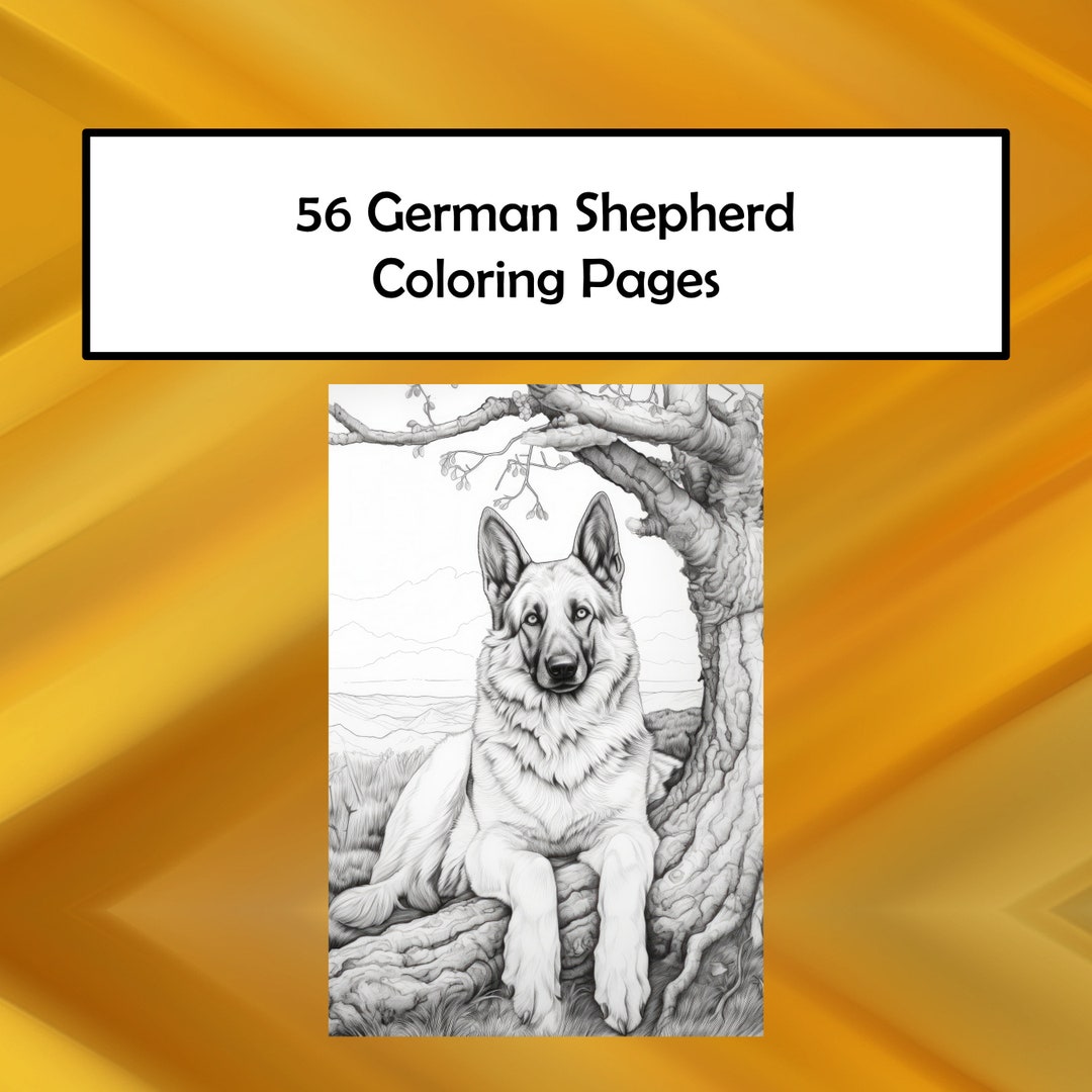 German Shepherd Coloring Pages, 56 Dog Coloring Printable PDF Pages ...