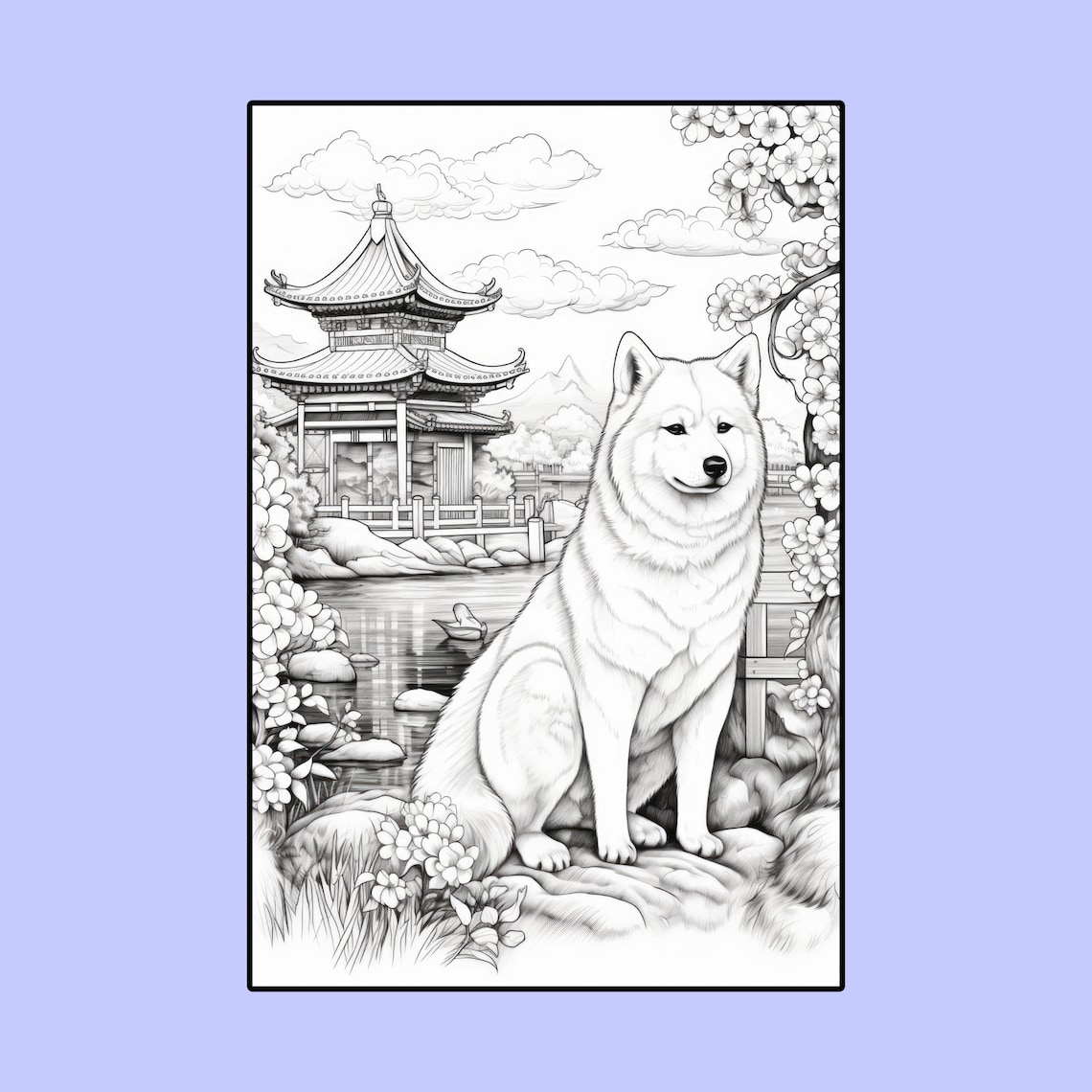 15 Akita Coloring Pages, Printable PDF Dog Coloring Pages, Coloring ...