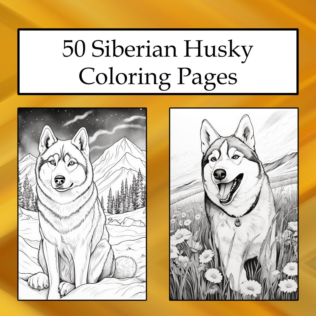 50 Siberian Husky Coloring Pages, Printable PDF Dog Coloring Pages ...