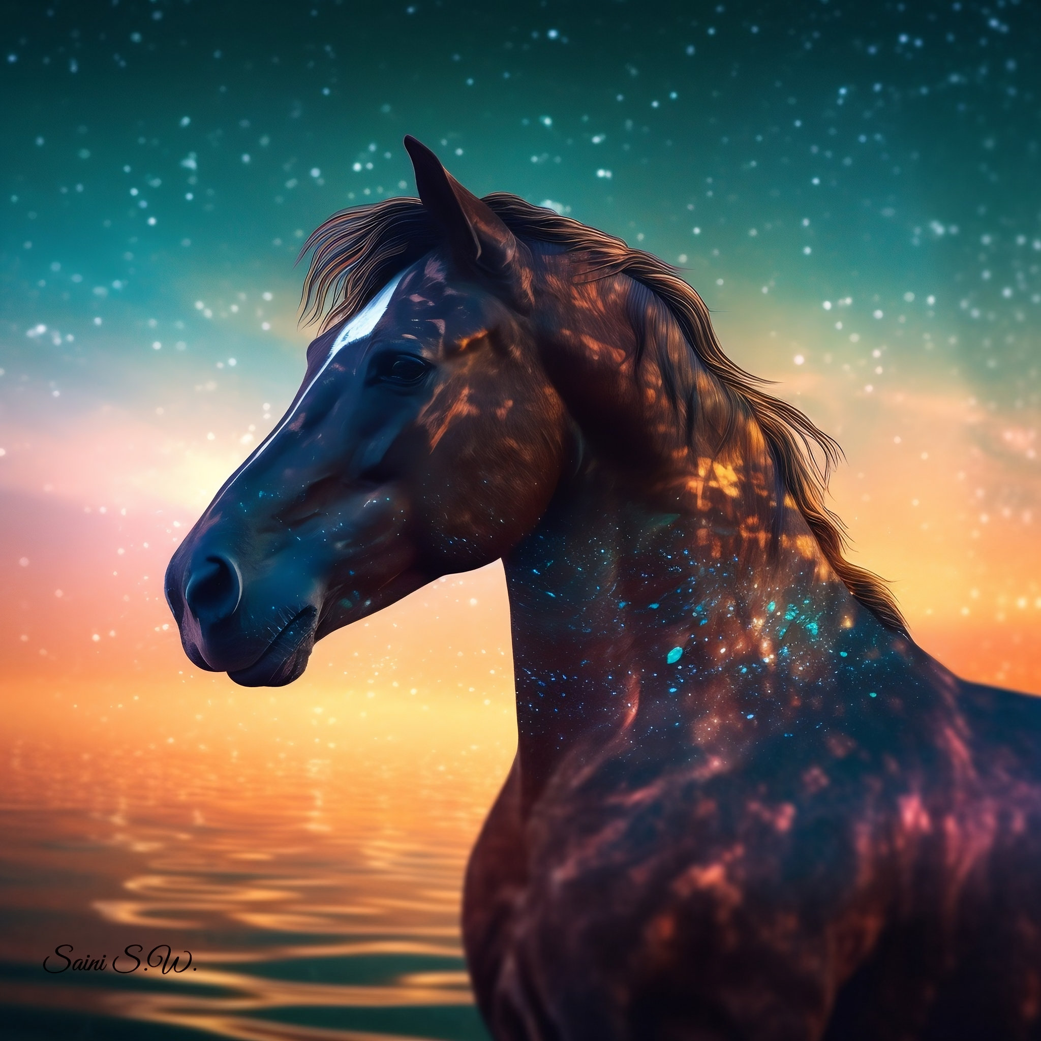 Spirit Horse I - Printable Wall Art for Home and Office Decor - Instant ...