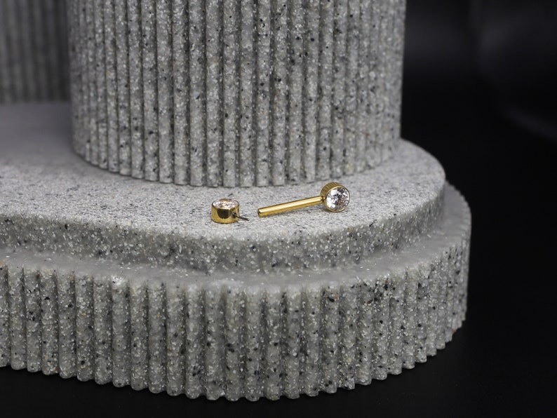 Dainty Nipple Bar, Nipple Ring, 14g Implant Grade Titanium Threadless