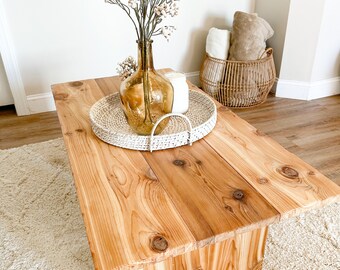 Rustic cedar coffee table deals